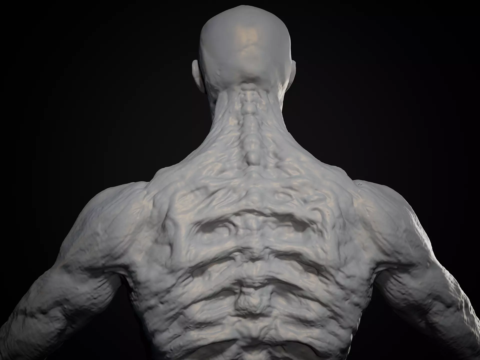 Highpoly Zombie basemesh Mesh Zbrush project Low-poly 3D model_17