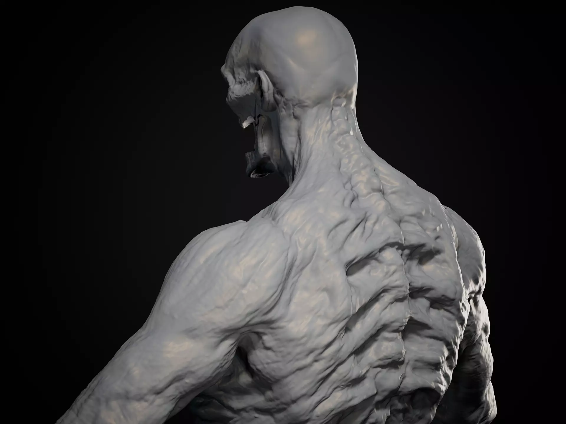 Highpoly Zombie basemesh Mesh Zbrush project Low-poly 3D model_18