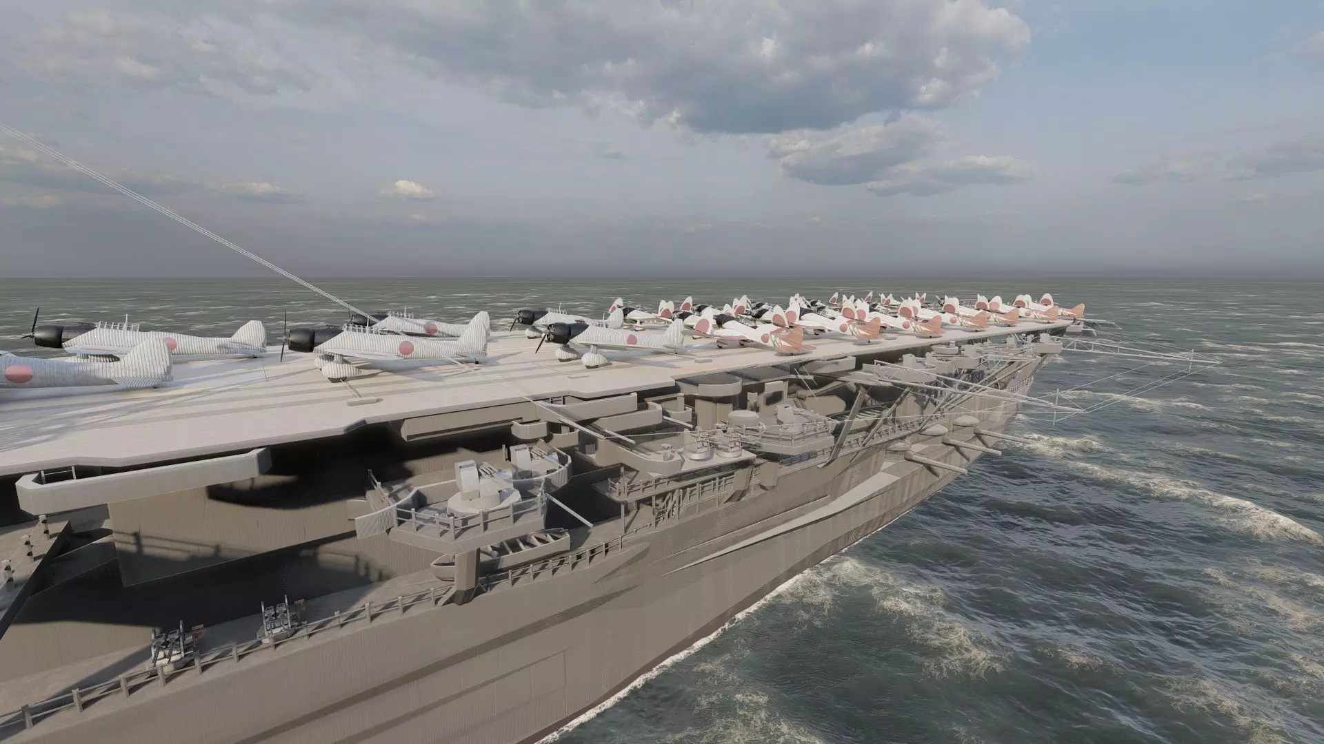 WW2 JAPANESE AIRCRAfT CARRIER 3D model_12