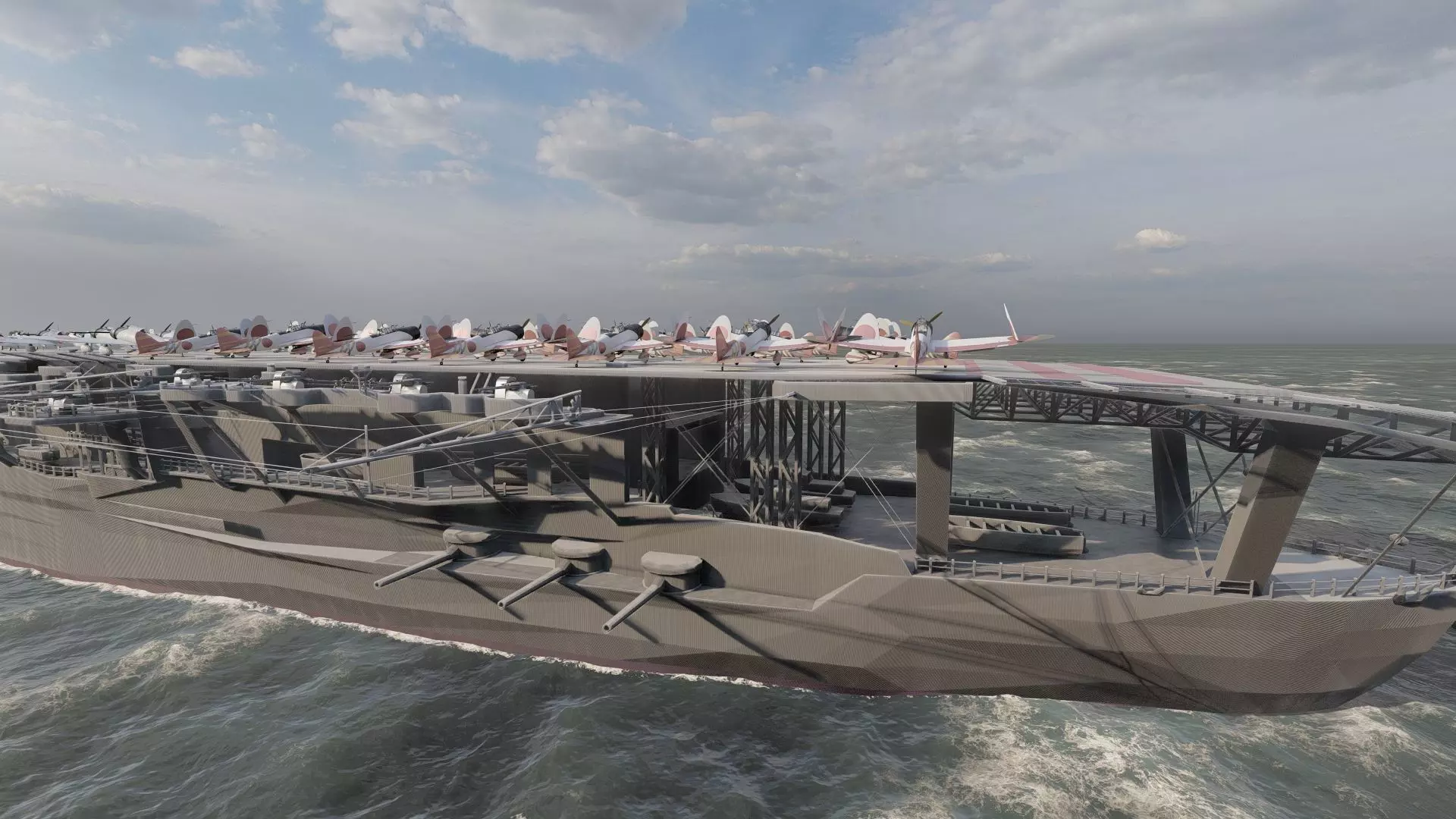 WW2 JAPANESE AIRCRAfT CARRIER 3D model_14