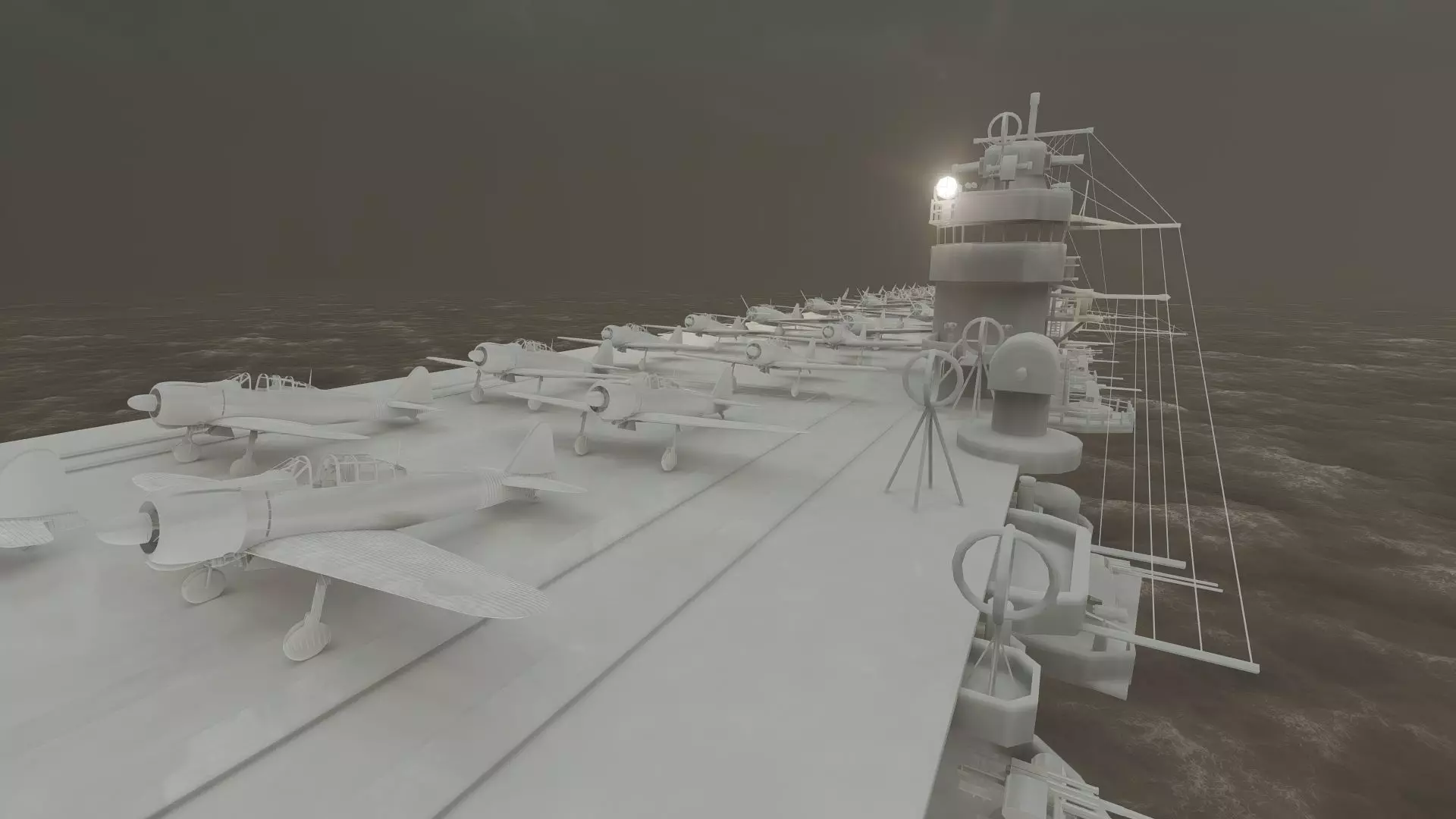 WW2 JAPANESE AIRCRAfT CARRIER 3D model_44