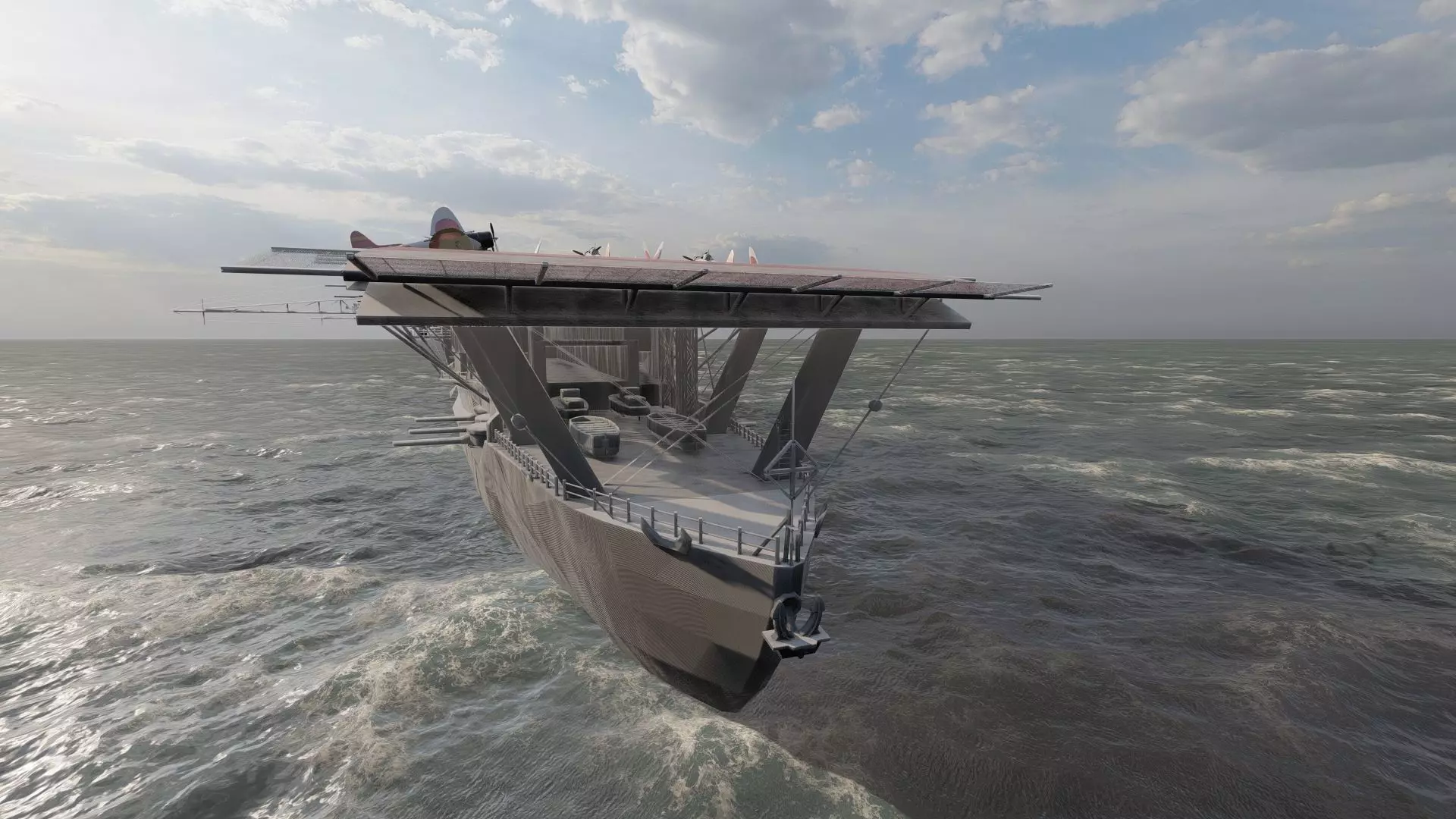 WW2 JAPANESE AIRCRAfT CARRIER 3D model_15