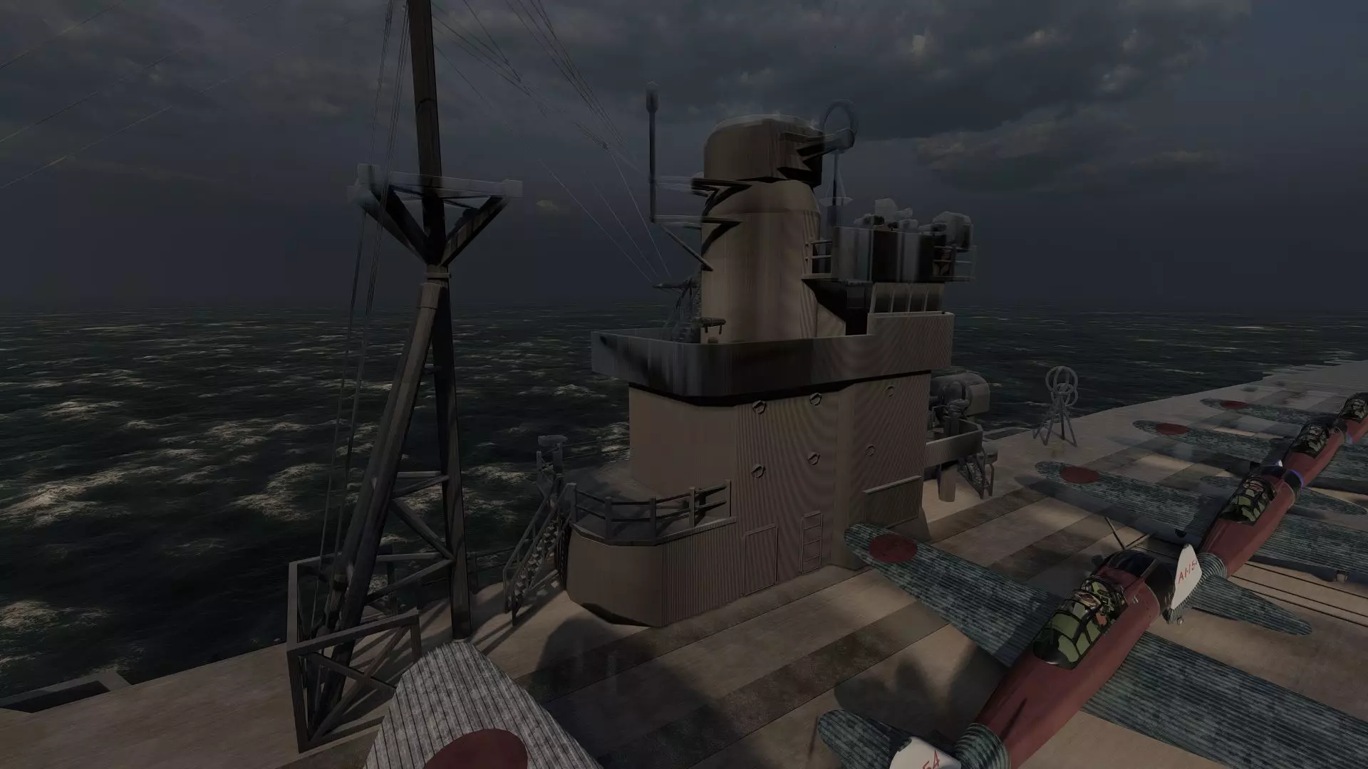 WW2 JAPANESE AIRCRAfT CARRIER 3D model_28