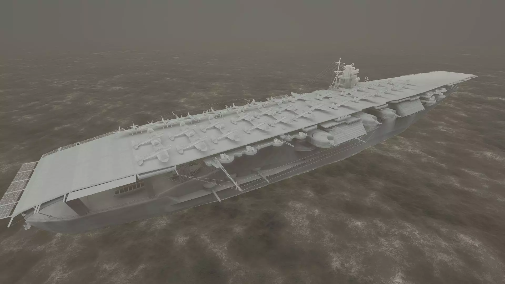 WW2 JAPANESE AIRCRAfT CARRIER 3D model_38