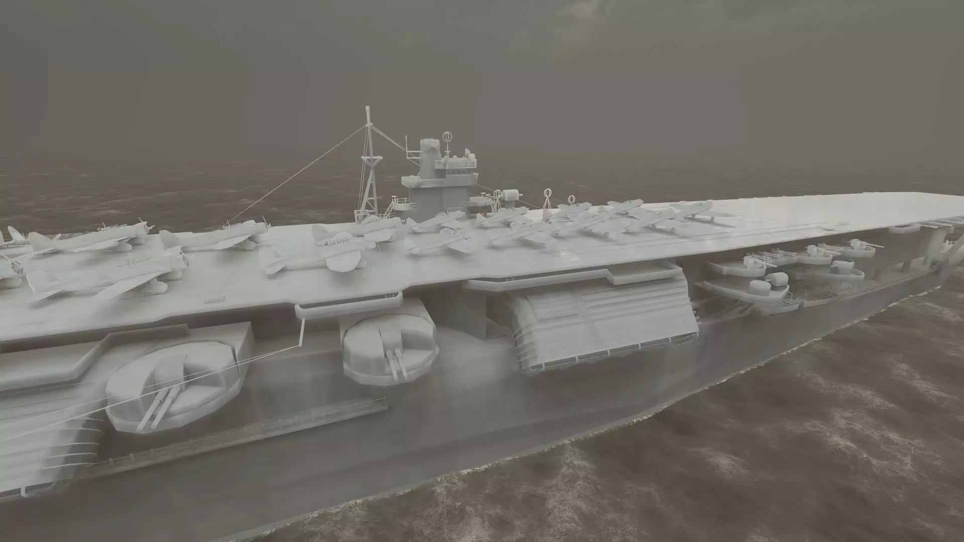 WW2 JAPANESE AIRCRAfT CARRIER 3D model_40