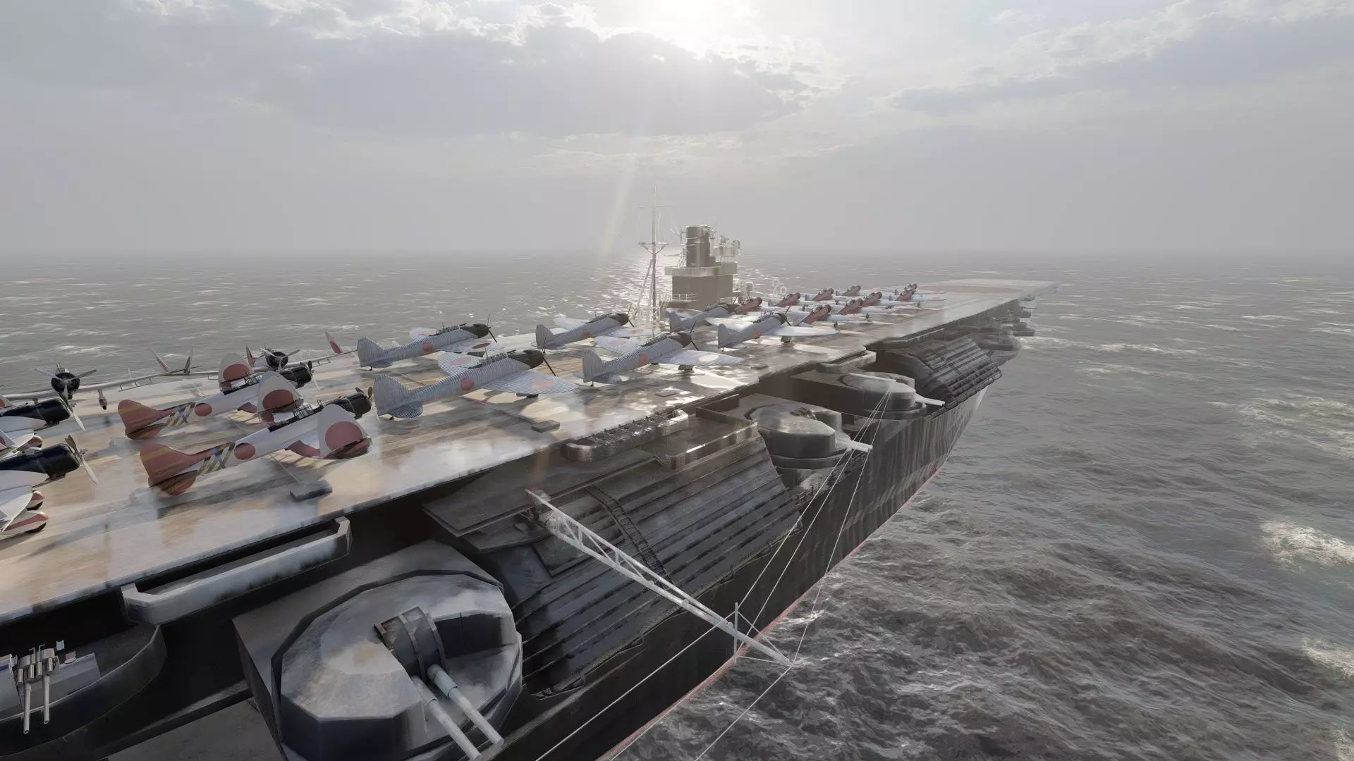 WW2 JAPANESE AIRCRAfT CARRIER 3D model_19