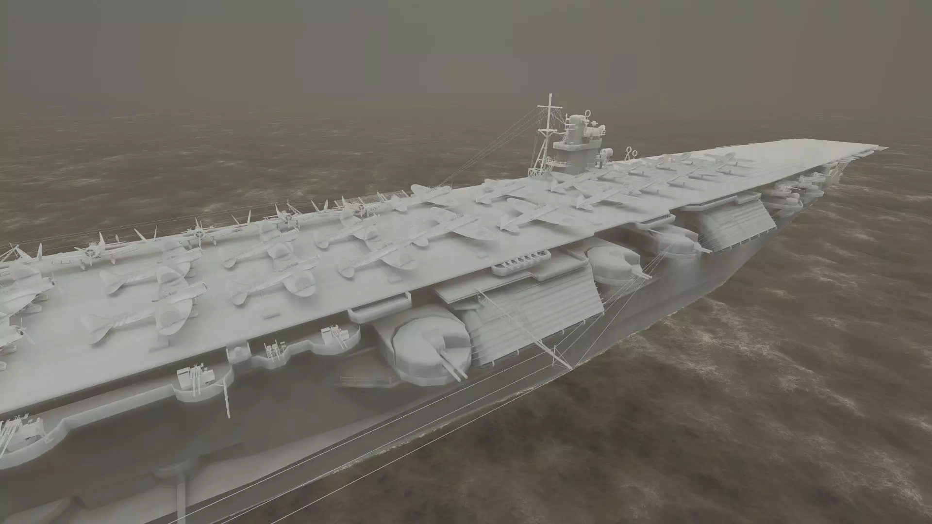 WW2 JAPANESE AIRCRAfT CARRIER 3D model_39