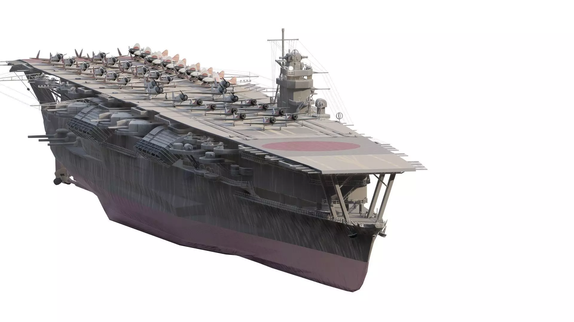 WW2 JAPANESE AIRCRAfT CARRIER 3D model_2