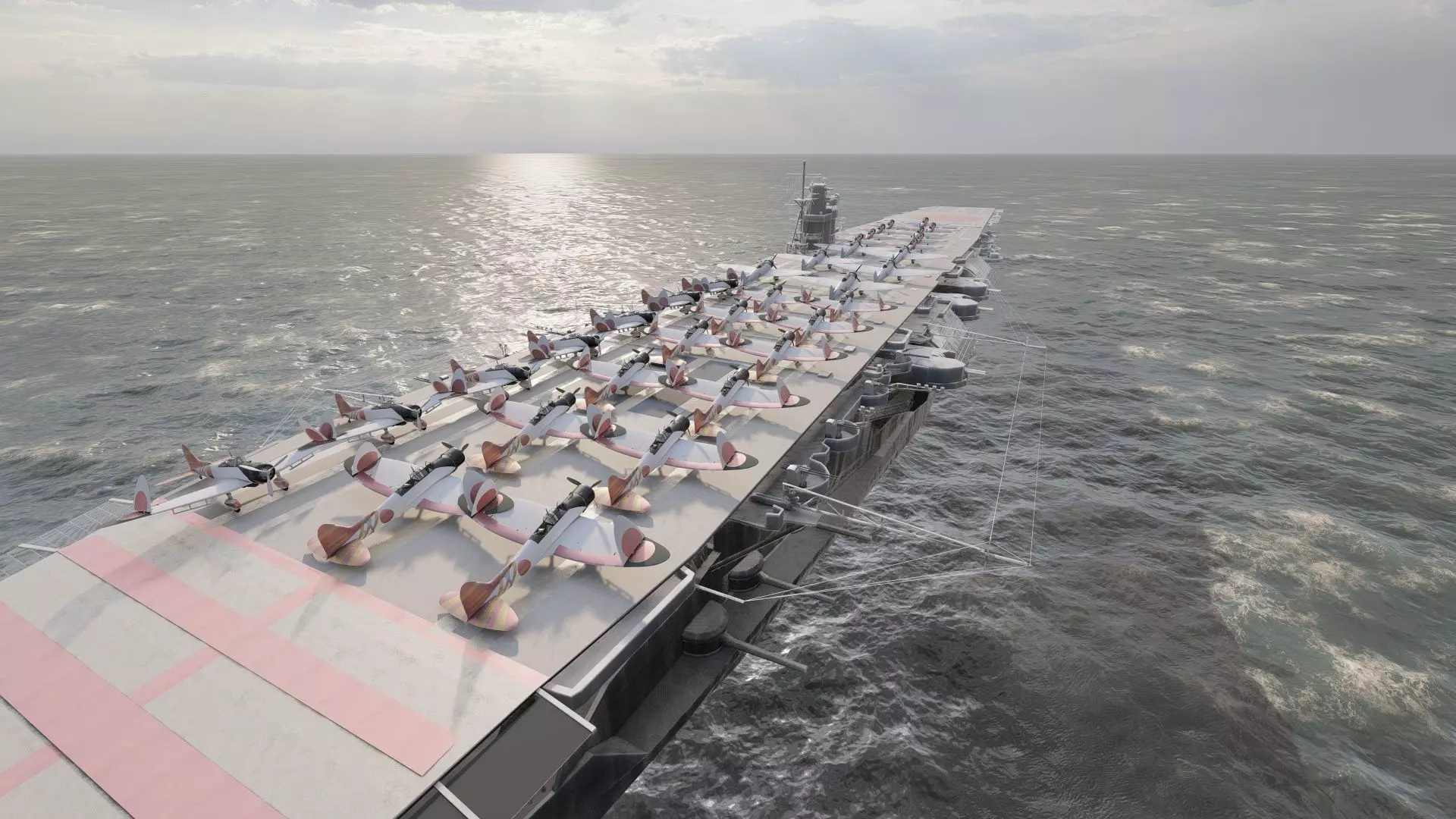 WW2 JAPANESE AIRCRAfT CARRIER 3D model_16