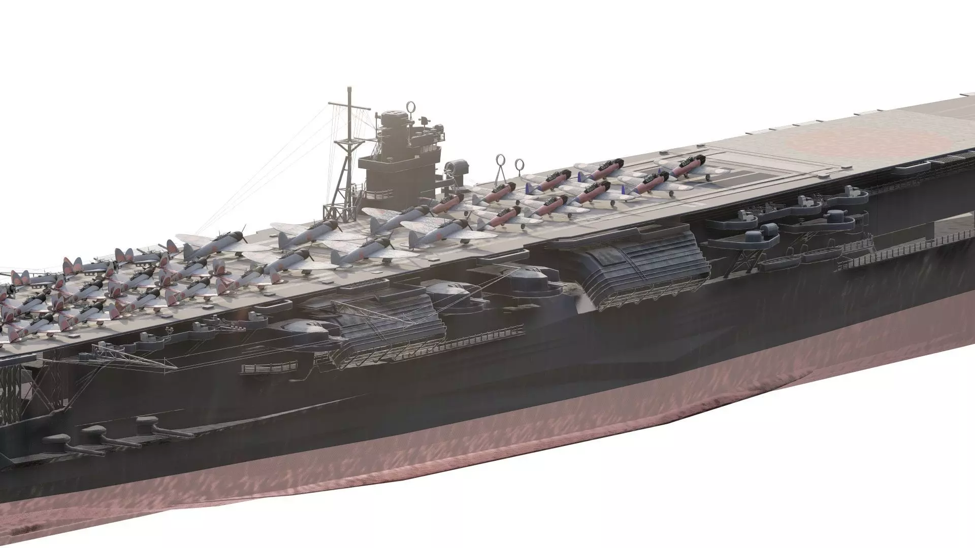 WW2 JAPANESE AIRCRAfT CARRIER 3D model_4