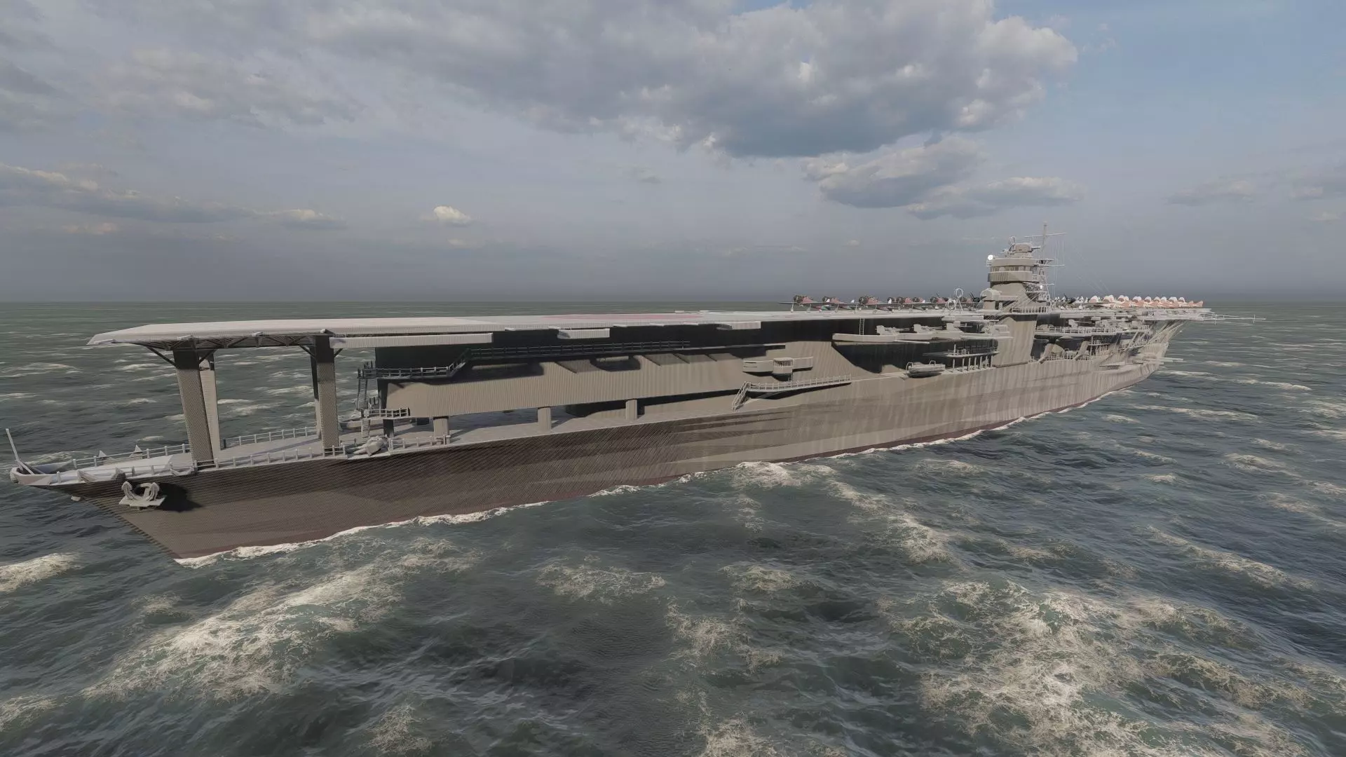 WW2 JAPANESE AIRCRAfT CARRIER 3D model_8