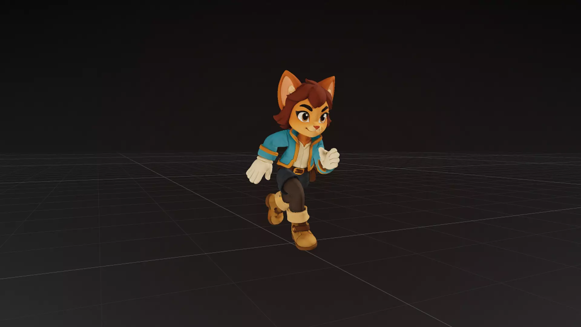 Cat Girl 3D Character Low-poly 3D model_3