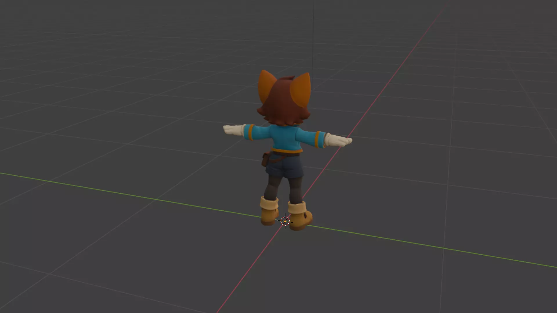Cat Girl 3D Character Low-poly 3D model_2