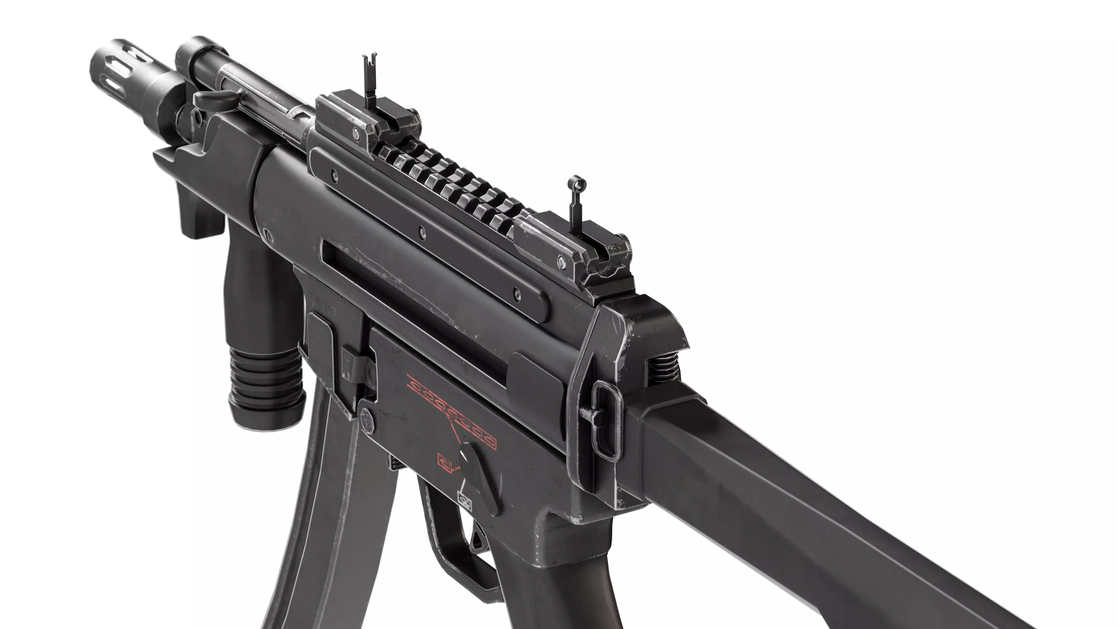 FPS Military Weapons - Animated Machine Pistol 2 3D model_2