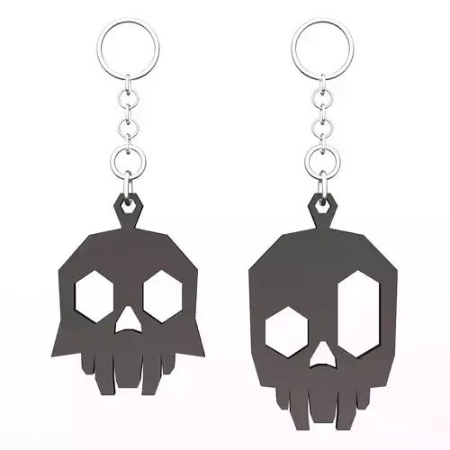 Spooky Skull Keychain