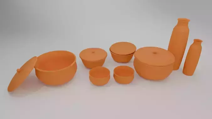 Minimalist Terracotta Clay Kitchenware Set