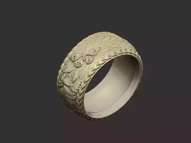 Style leave floral plant band motif nature cad gothic art