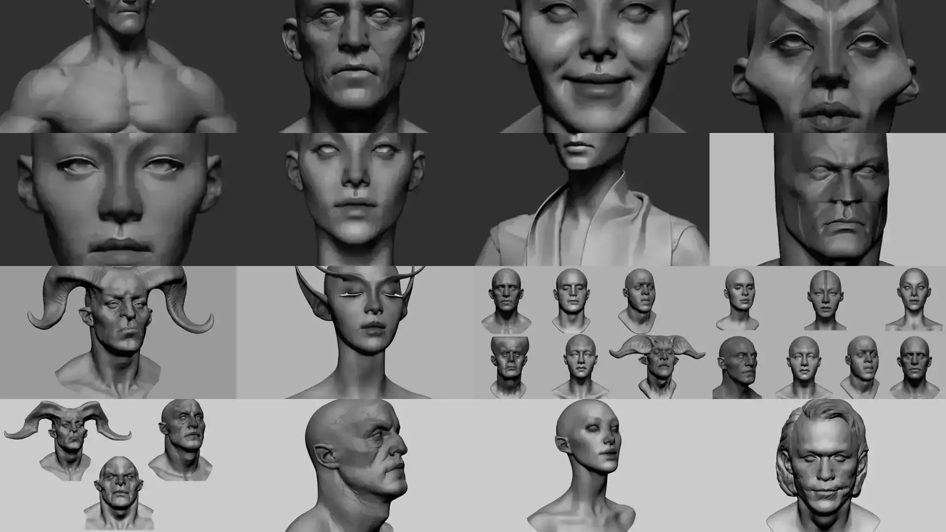 60 Character Models 3D Model Collection_1