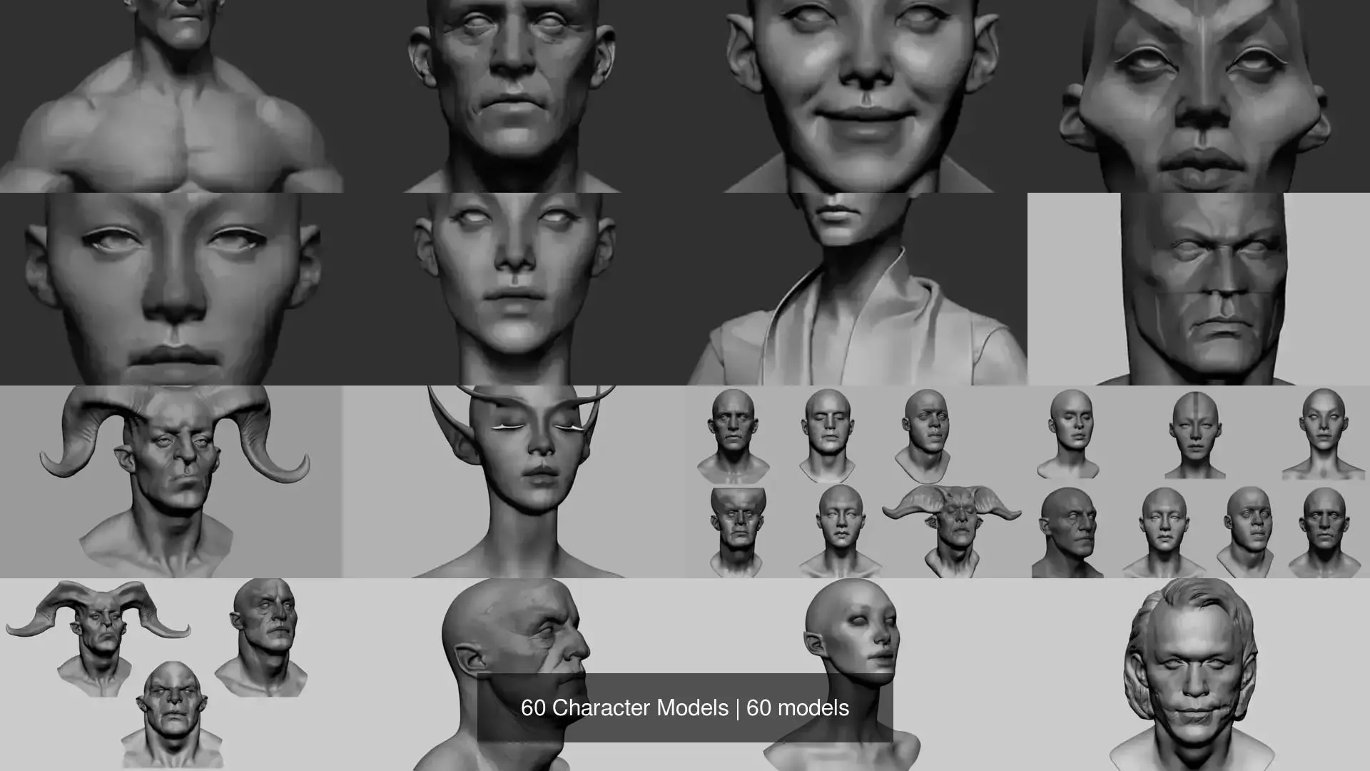60 Character Models 3D Model Collection_2