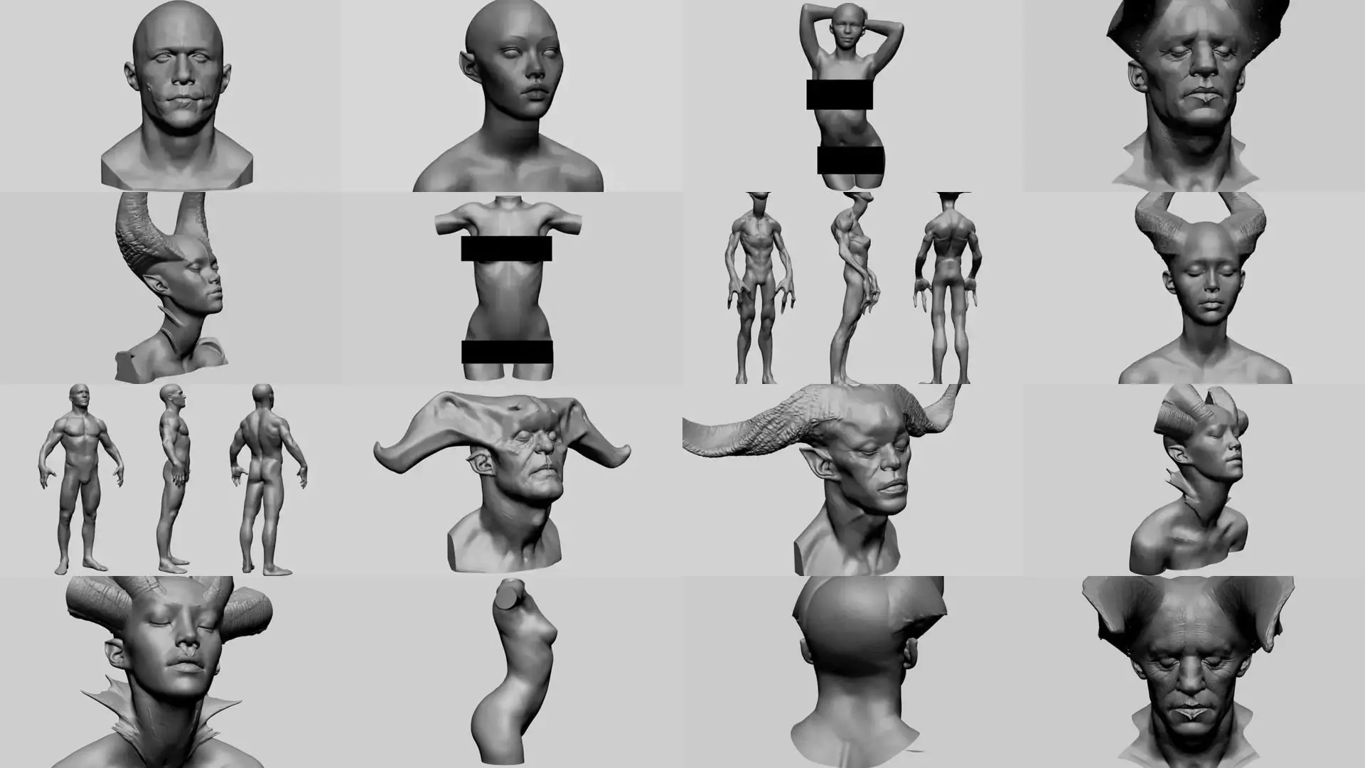 60 Character Models 3D Model Collection_5