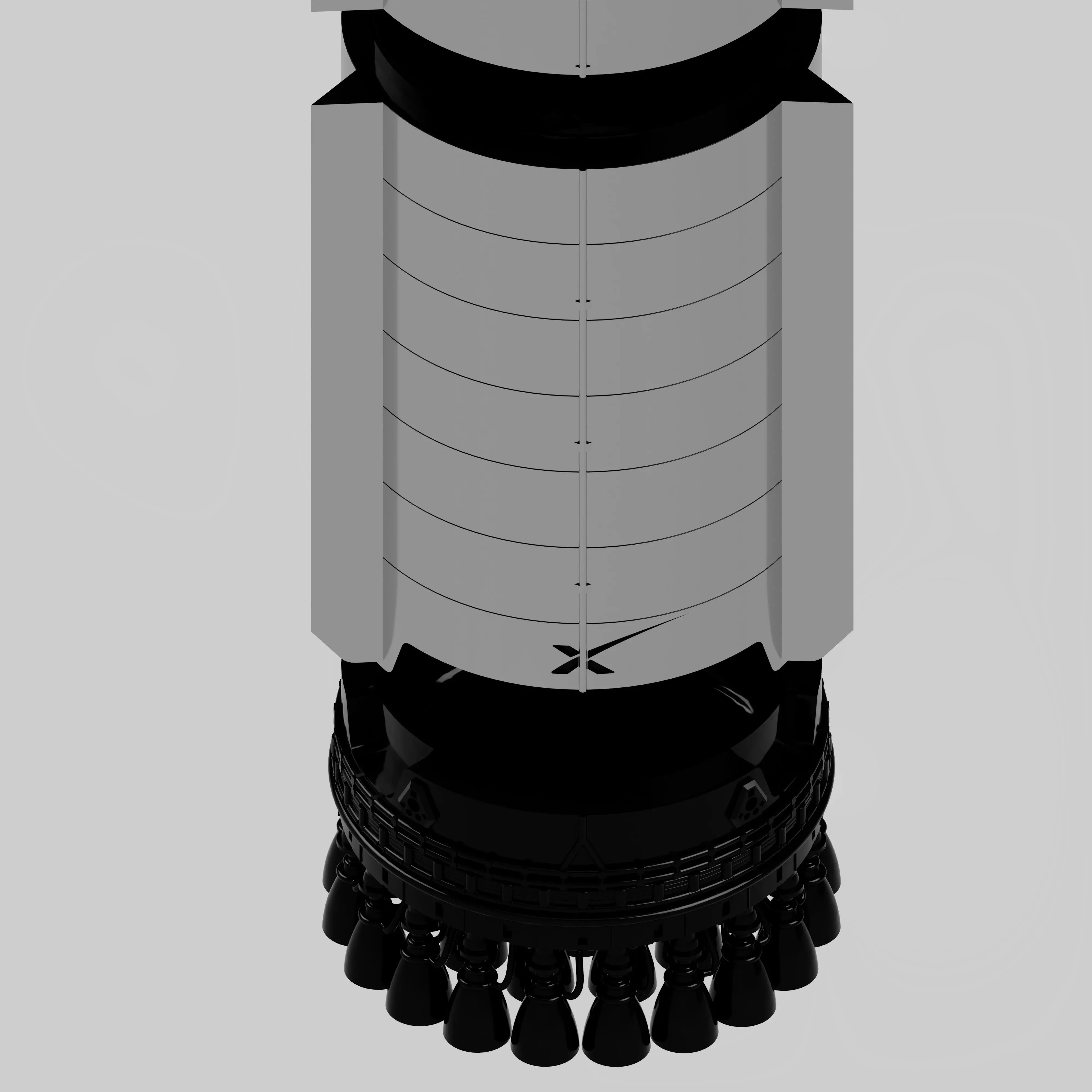 SpaceX V3 Superheavy Booster  3D print model_3