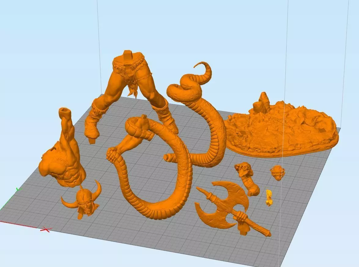 Conan the Barbarian  Snake Pitt  1992 Ken Kelly  3D Print stl 3D print model_9