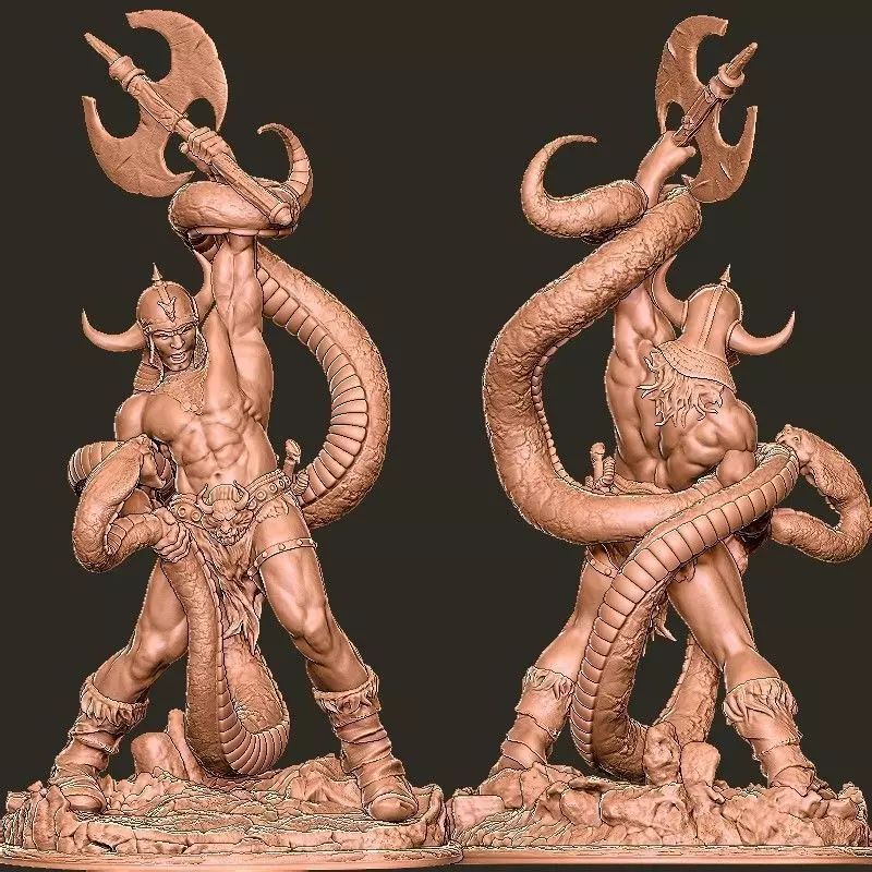 Conan the Barbarian  Snake Pitt  1992 Ken Kelly  3D Print stl 3D print model_1
