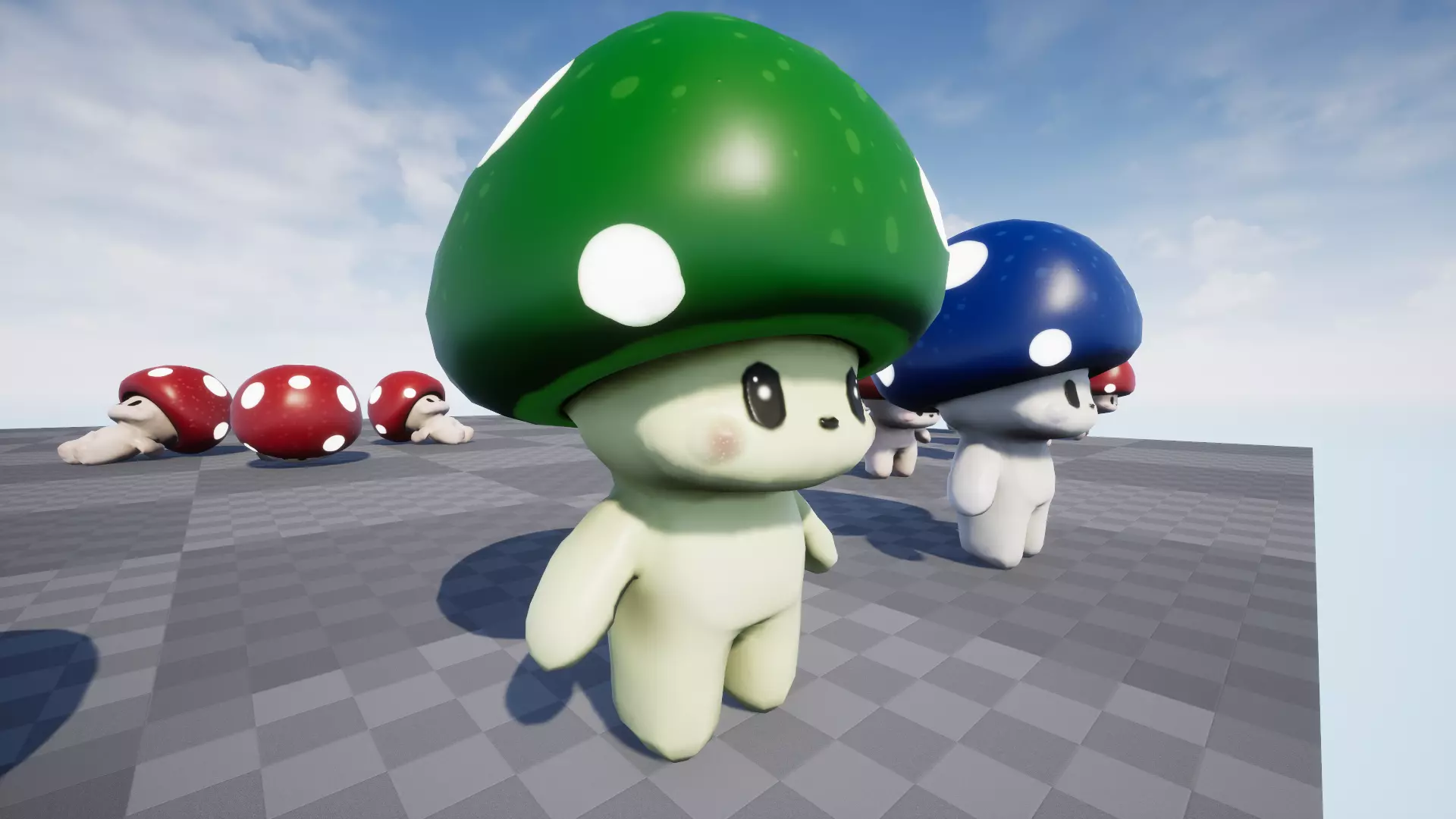 Mushroom Low poly Low-poly 3D model_16