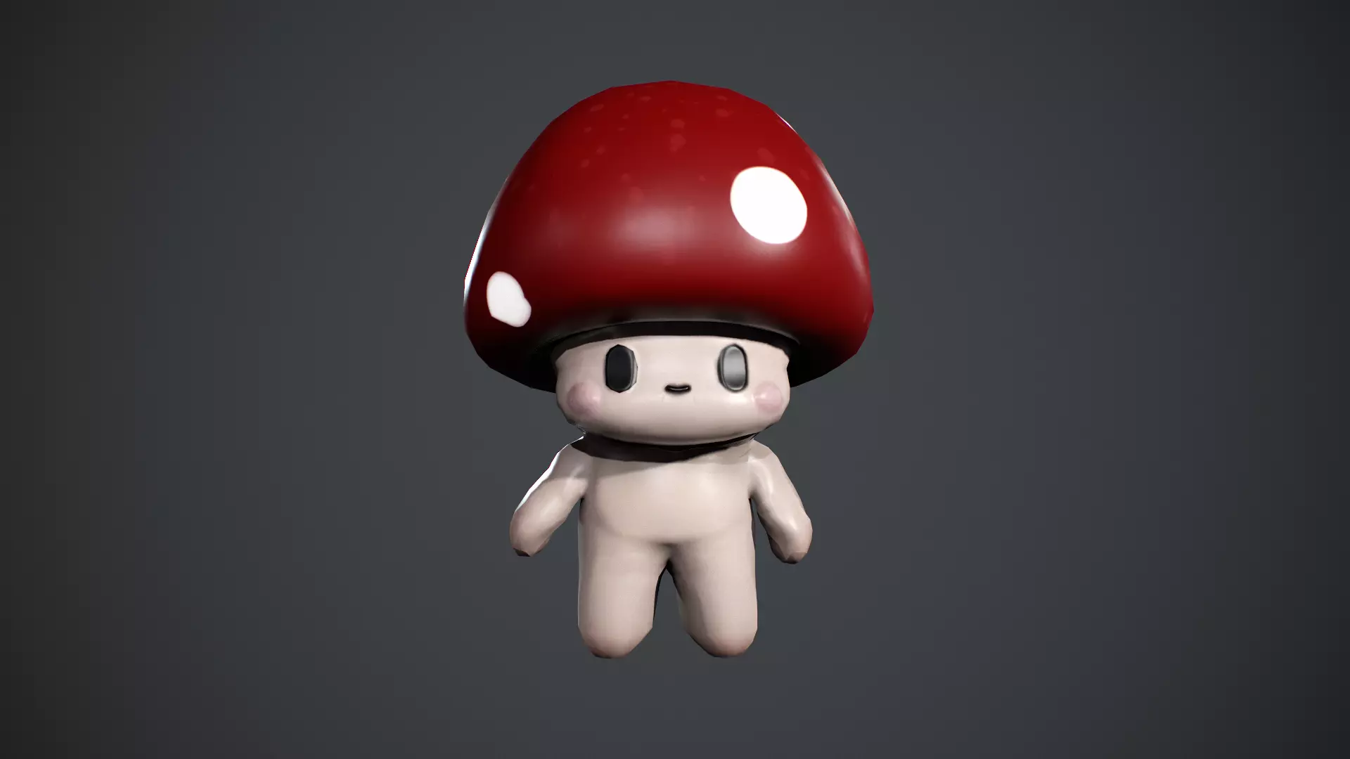 Mushroom Low poly Low-poly 3D model_2