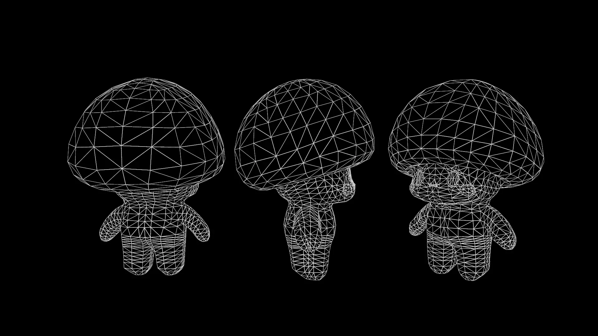 Mushroom Low poly Low-poly 3D model_7