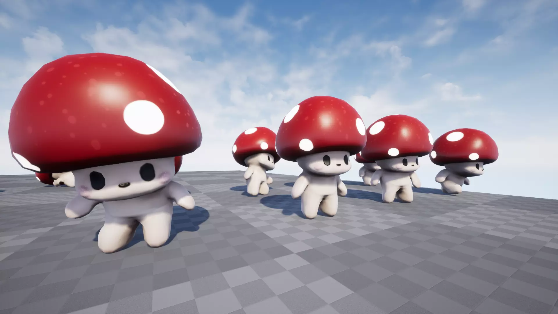 Mushroom Low poly Low-poly 3D model_24