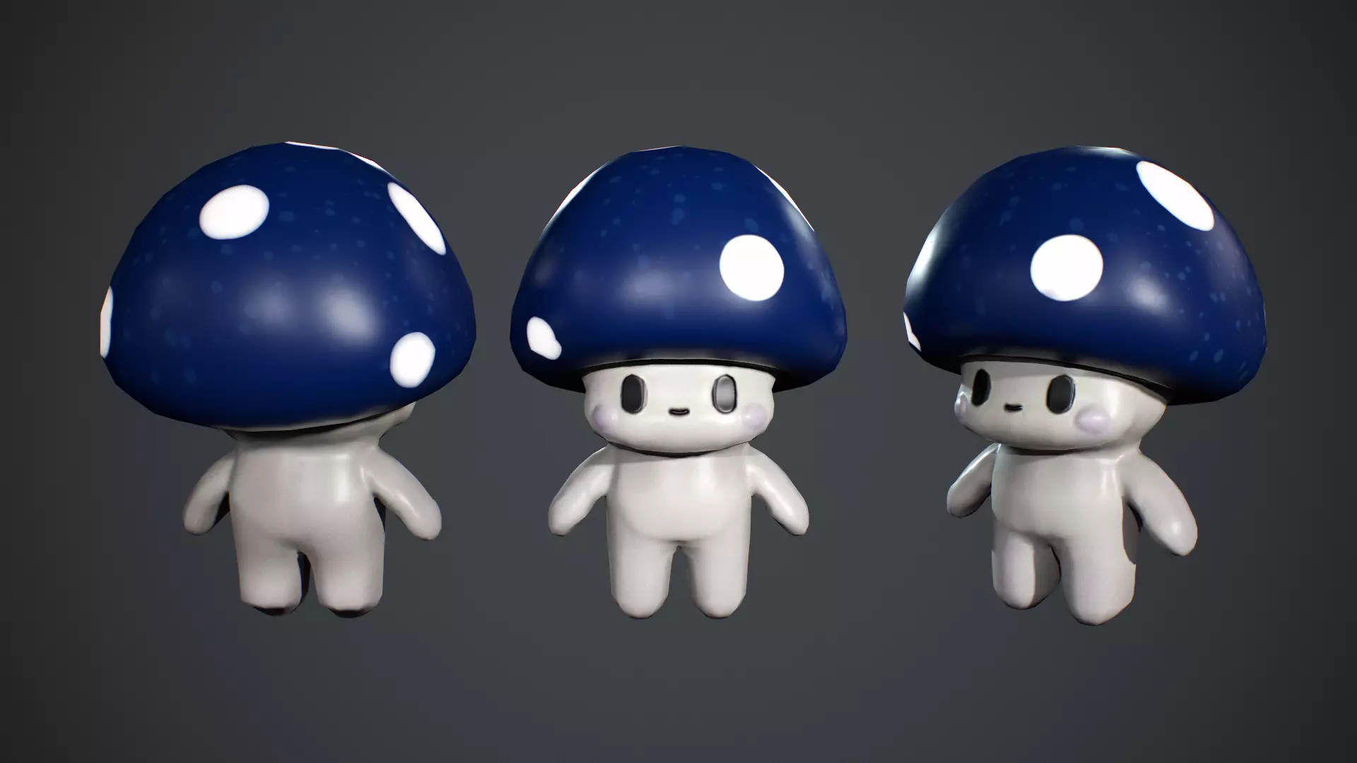 Mushroom Low poly Low-poly 3D model_6