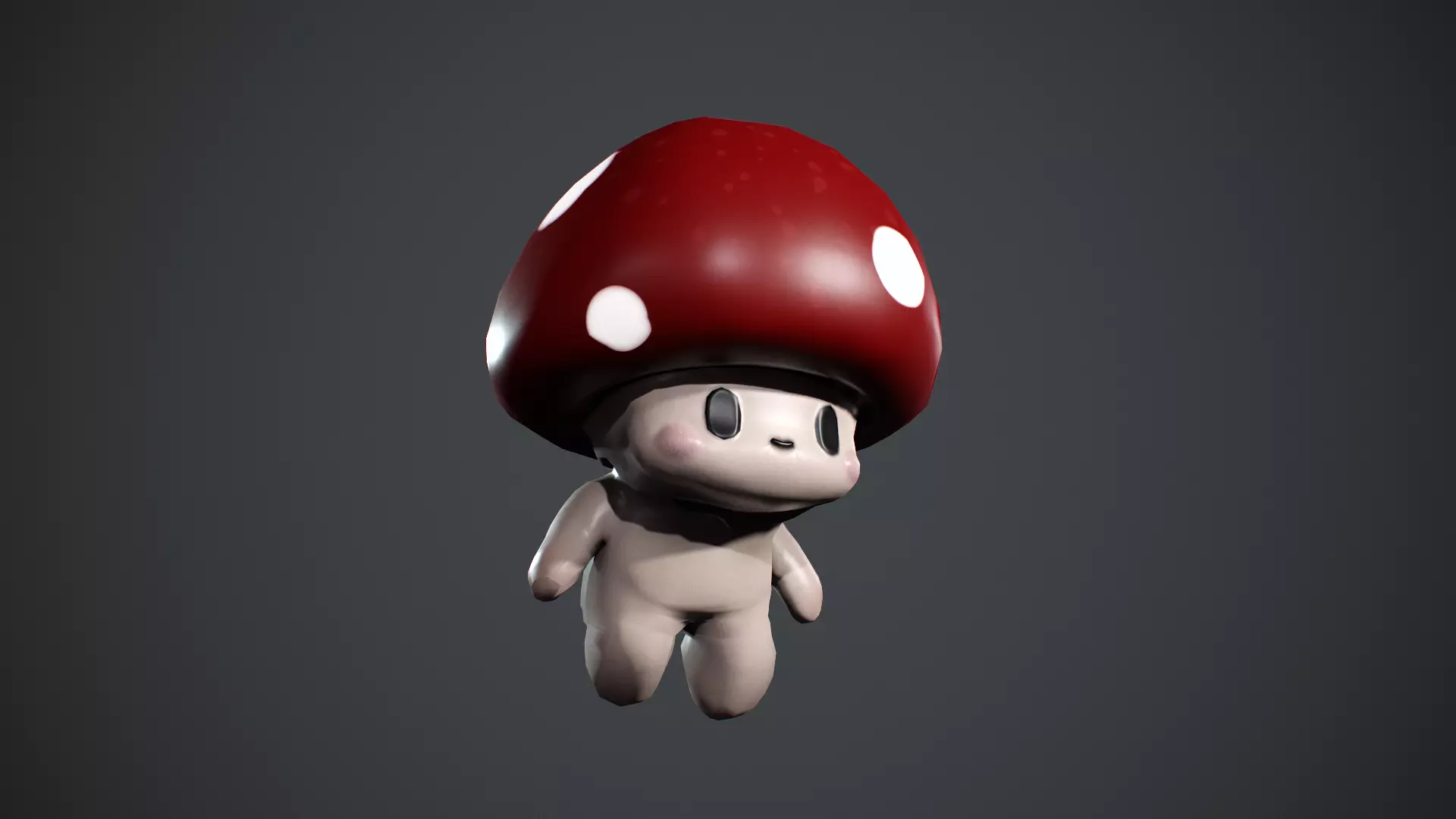 Mushroom Low poly Low-poly 3D model_14