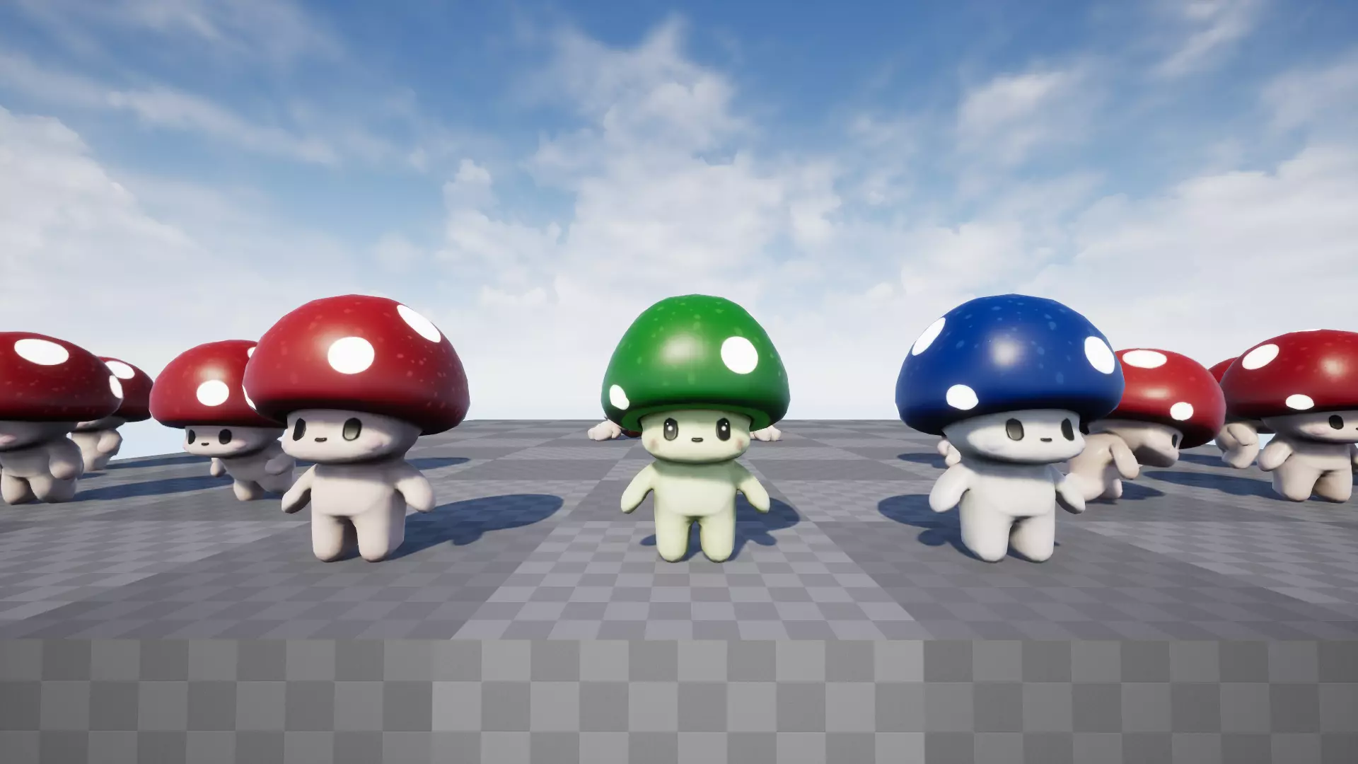 Mushroom Low poly Low-poly 3D model_17