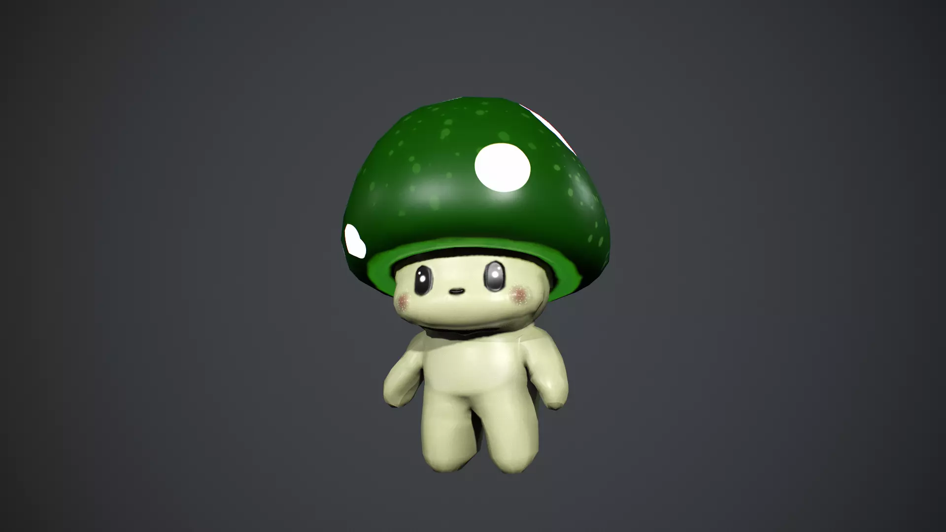 Mushroom Low poly Low-poly 3D model_9