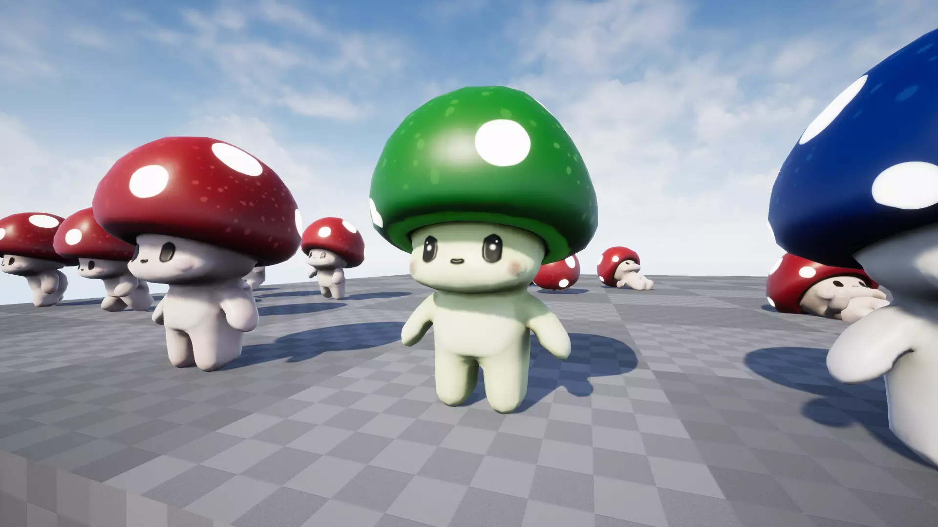 Mushroom Low poly Low-poly 3D model_23