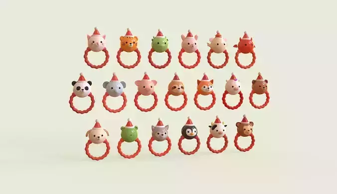 Christmas Teething Ring Pack 01