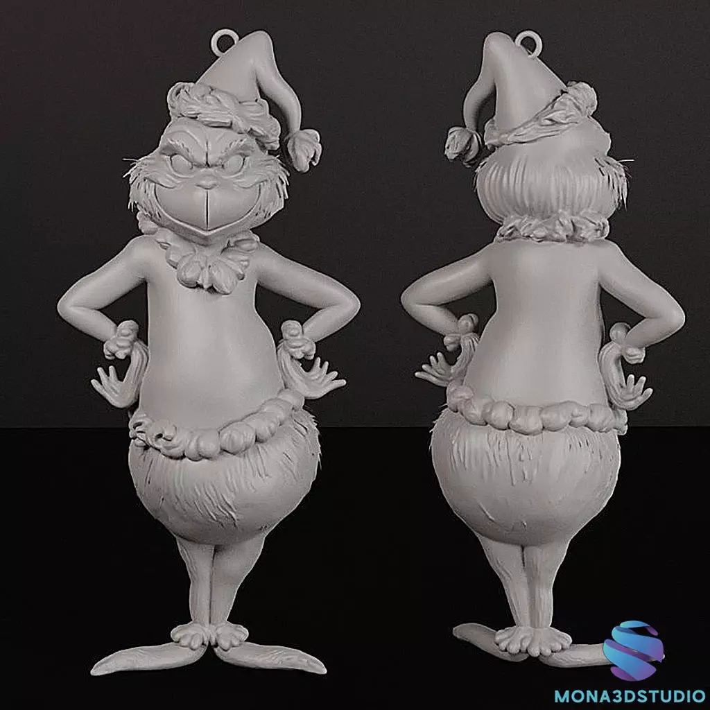 The Grinch Christmas Ornament - 3D Printable Decoration 3D print model_2