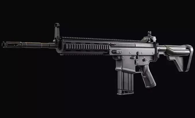 FPS Military Weapons - Animated Assault Rifle 2