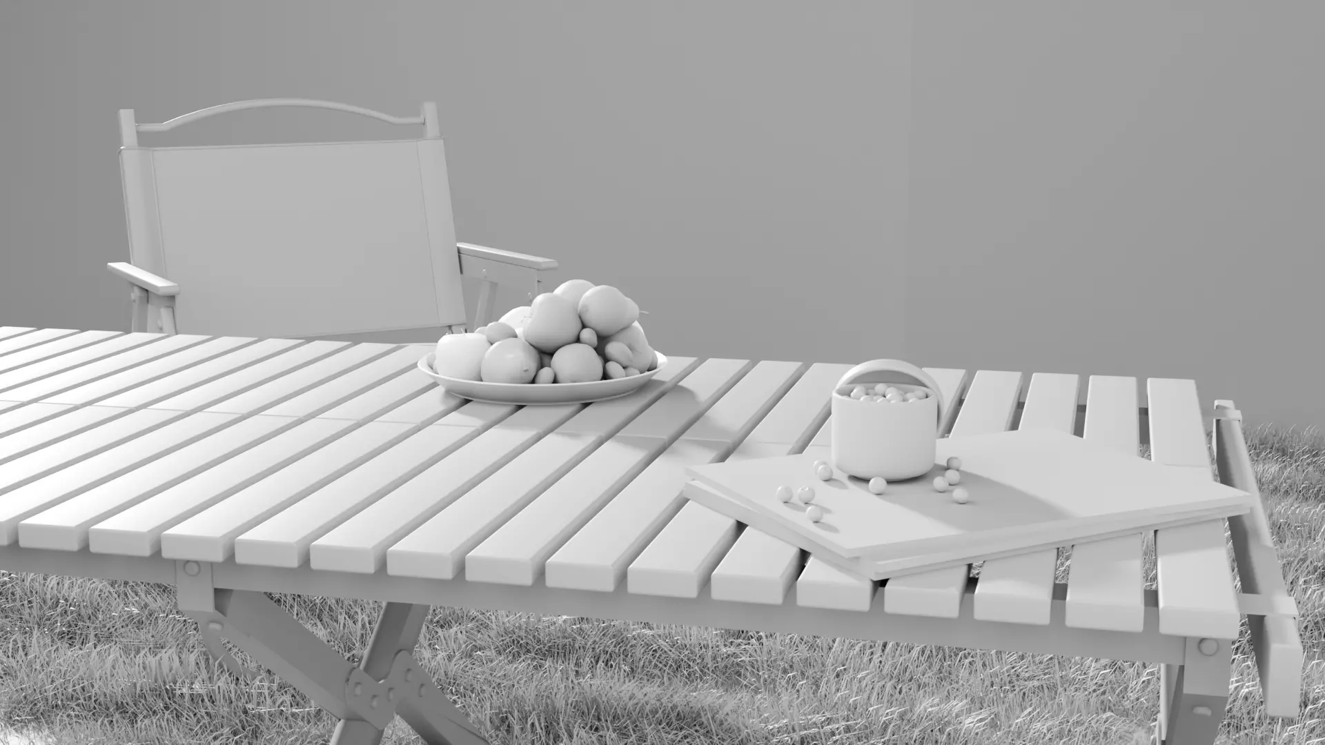 Blender rendering of realistic outdoor grass models 3D model_6