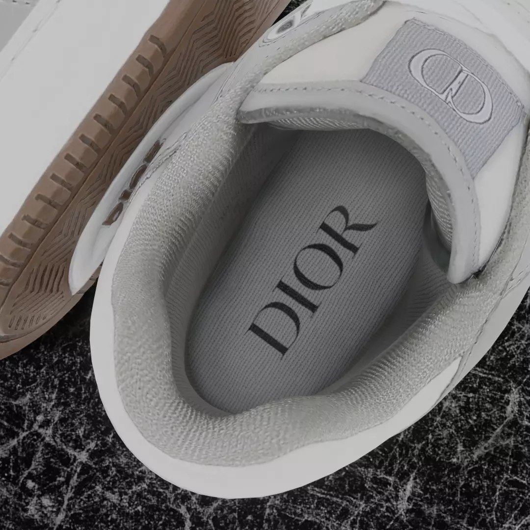 CHRISTIAN DIOR B28 UPTOWN LOW 3D SHOES GREY WHITE Low-poly 3D model_10
