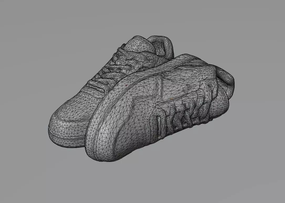 CHRISTIAN DIOR B28 UPTOWN LOW 3D SHOES GREY WHITE Low-poly 3D model_16