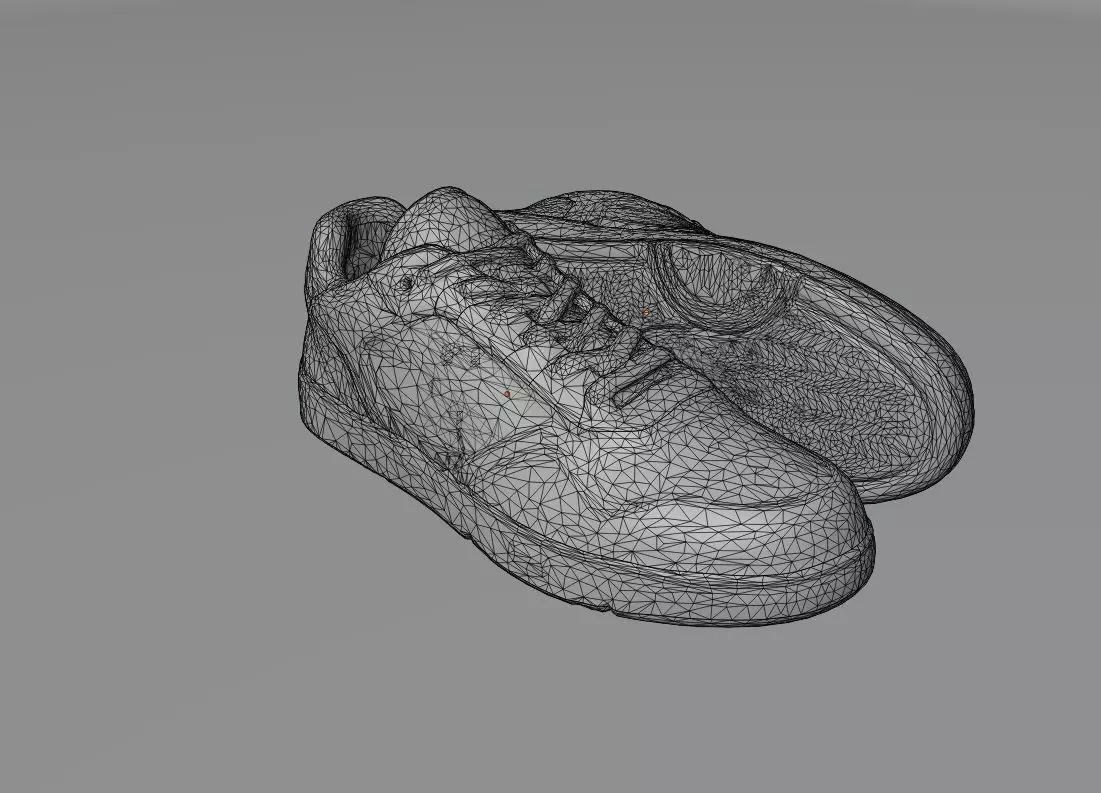 CHRISTIAN DIOR B28 UPTOWN LOW 3D SHOES GREY WHITE Low-poly 3D model_15