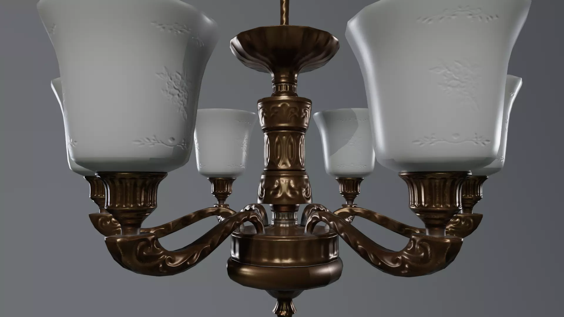 Chandelier-3D Art Of CrazycatJJ Low-poly 3D model_2