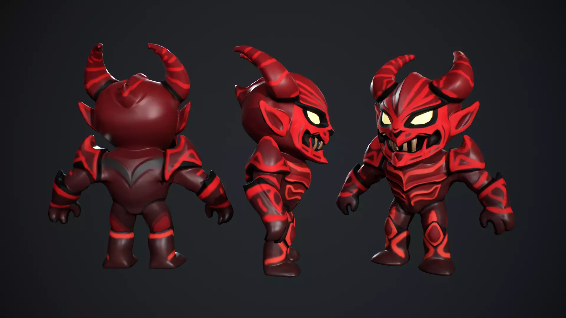 Demon Low Poly Low-poly 3D model_3