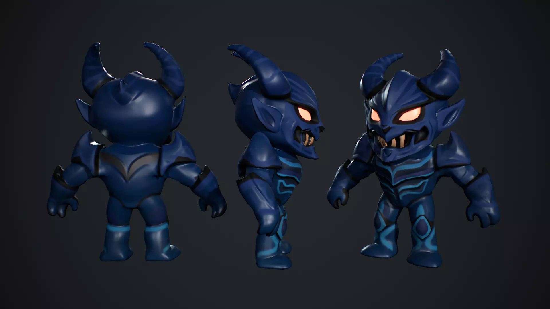 Demon Low Poly Low-poly 3D model_5