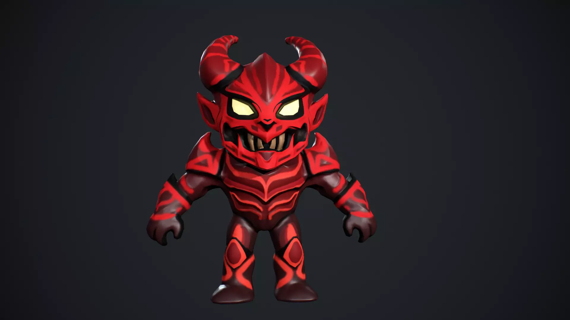 Demon Low Poly Low-poly 3D model_7