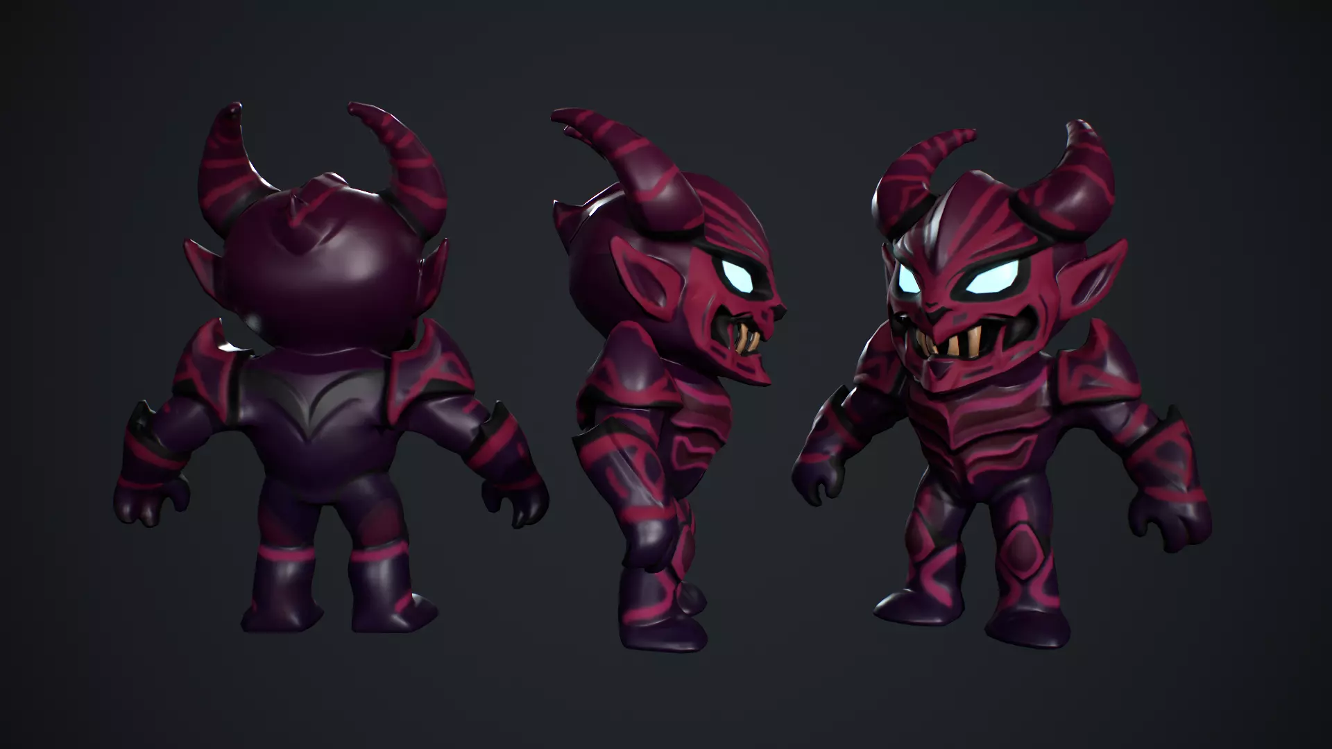 Demon Low Poly Low-poly 3D model_4
