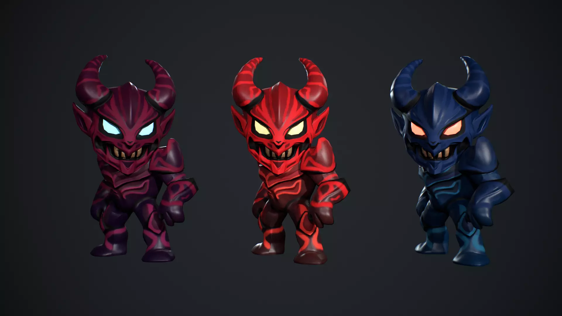 Demon Low Poly Low-poly 3D model_2