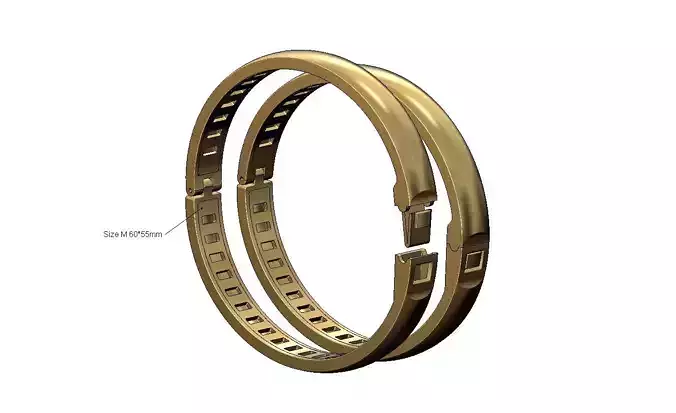 Minimalist rounded flexture clasp bracelet with covers Size M